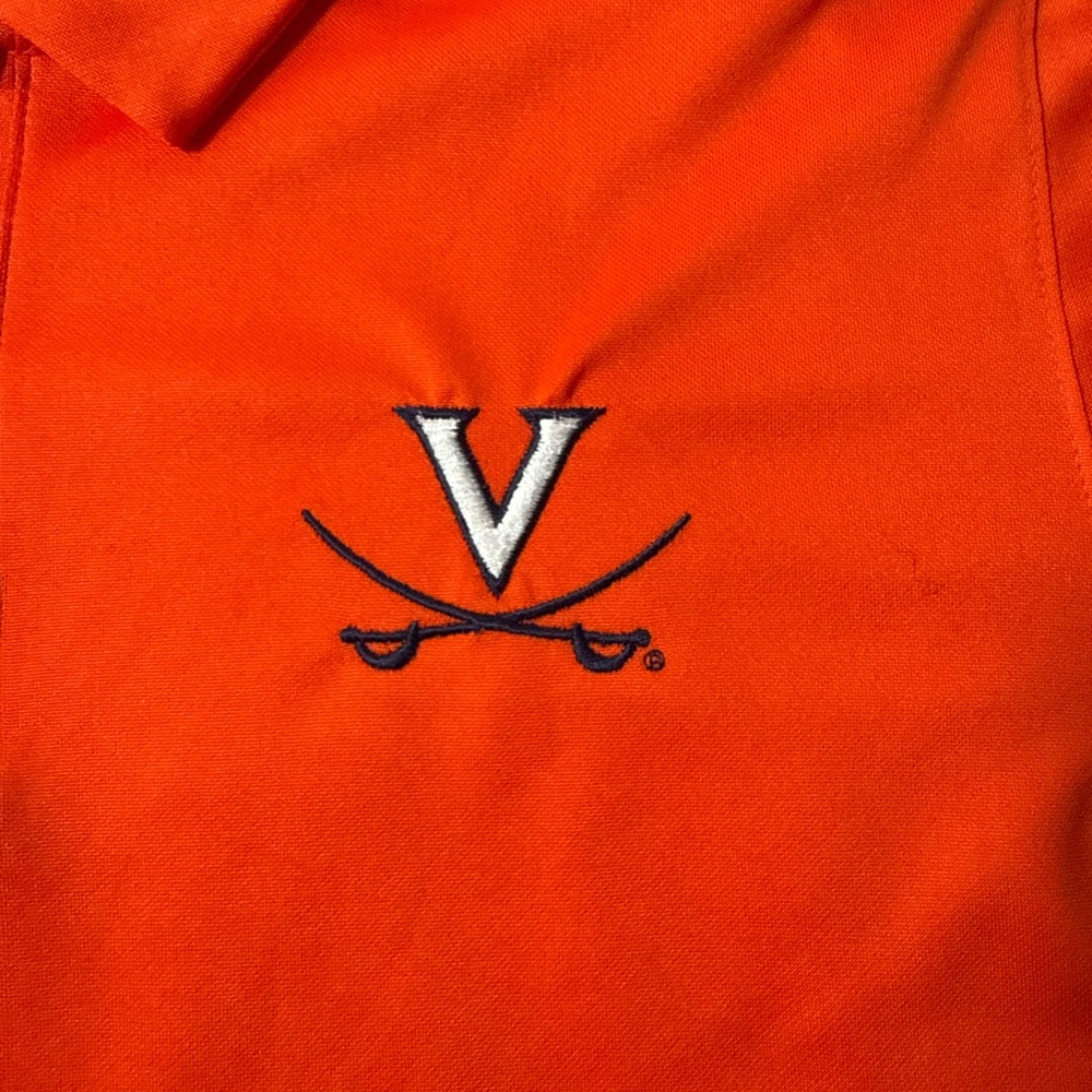 Nike Dri-FIT UVA Cavaliers Polo Shirt Women Medium Orange Athletic Golf - Picture 2 of 8